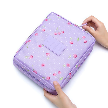 Women Cosmetic Bag Outdoor Girl Makeup Bag Fashion Square Travel Portable Storage Wash Bag Waterproof Female Tote Make Up Cases