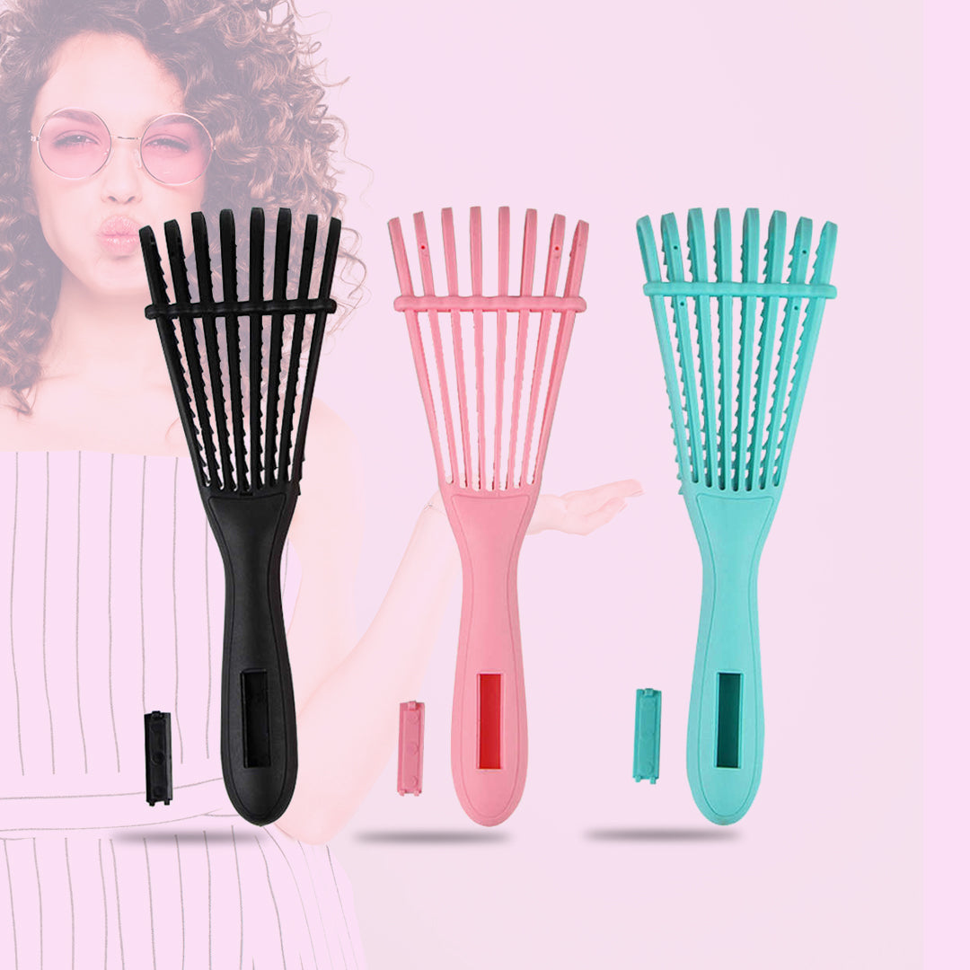 LOOK 2 Pack Detangling Brush for Curly Hair, ez detangler brush Hair Detangler, For Hair Wet Dry Oil Thick Long Hair. AVAILABLE purple, pink